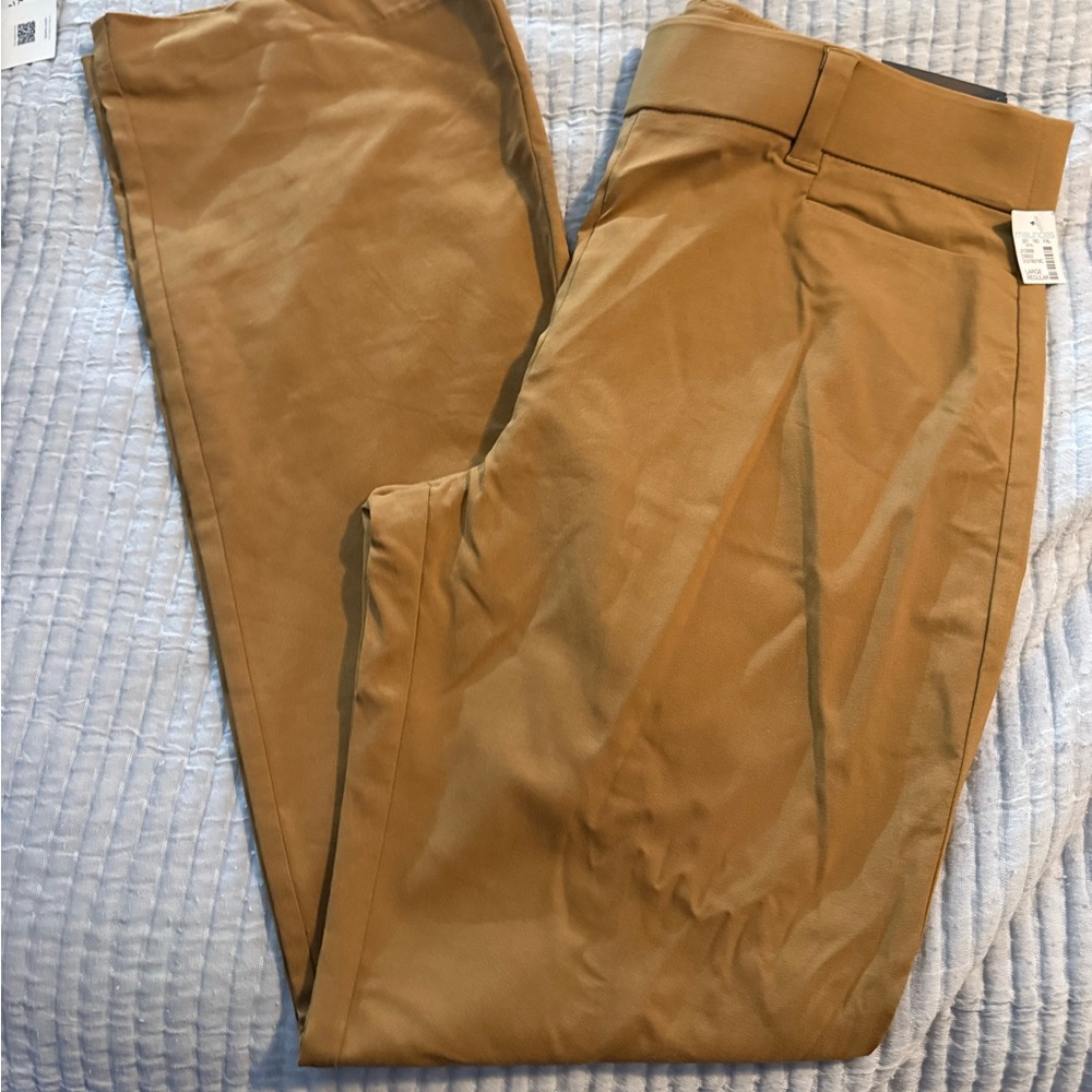 Maurices- Boot Cut- Tan/Brown  Work Pant- PULL ON- New with tag- Size Large